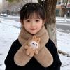 Plüsch-Winter-Schal im koreanischen Stil, Süßer und warmer Nackenschutz für Mädchen und Schülerinnen