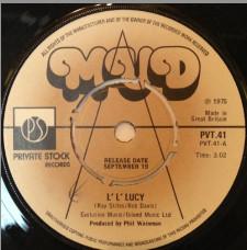 7inch Record MUD - L' L' Lucy PVT41PROMO Private Stock 1975 UK Rock Used