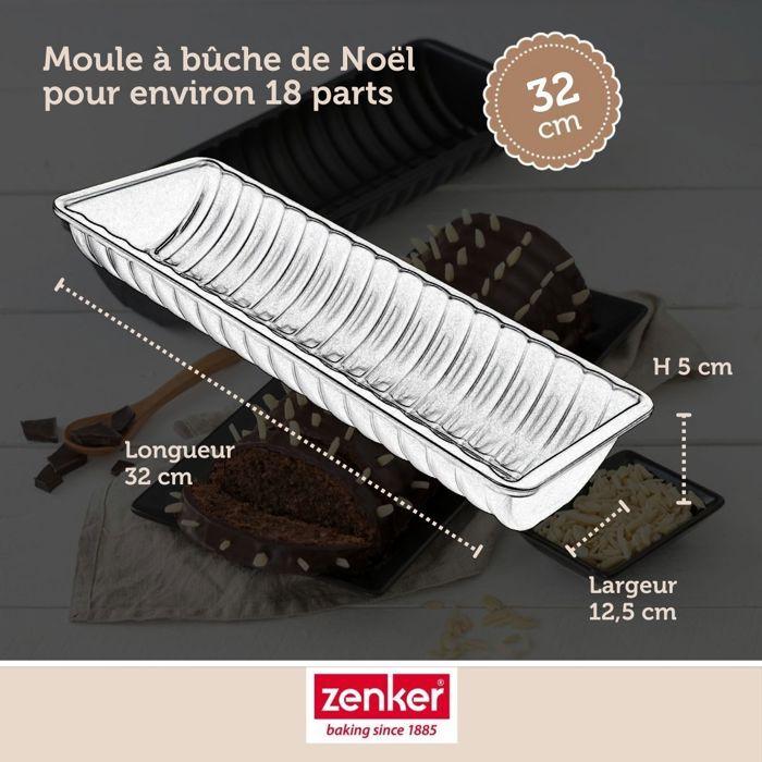 Moule à bûche de Noël 32 x 12,5 cm Zenker Black Metallic