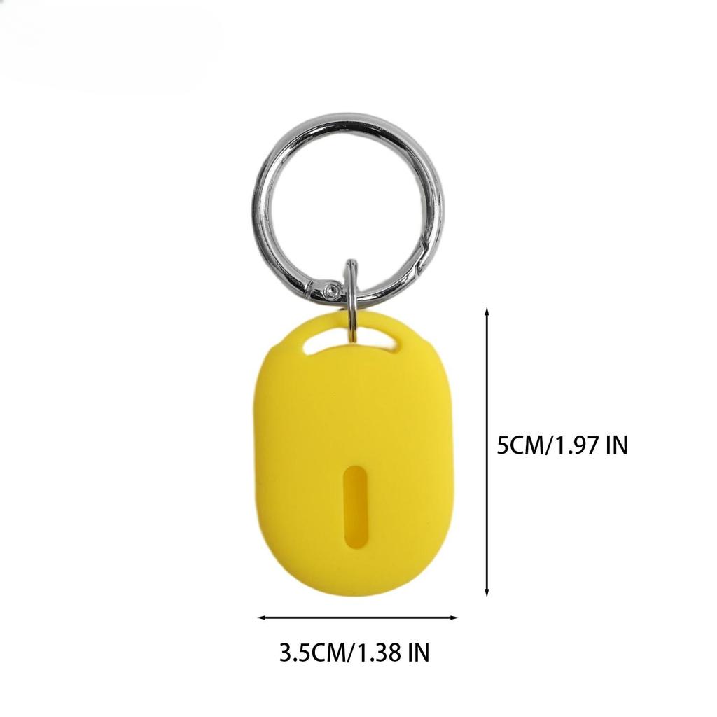 For Xiaomi Tag Silicone Protective Case Anti-Lost Tracker Cover with Metal Keyring Scratch Drop Protection Soft Shell Sleeve