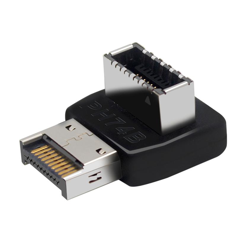 Usb 3.1 Type-E 90 Degree Adapter Front Type-C Header Connector Expansion Cable Adapter Connector For Pc Motherboard Plug