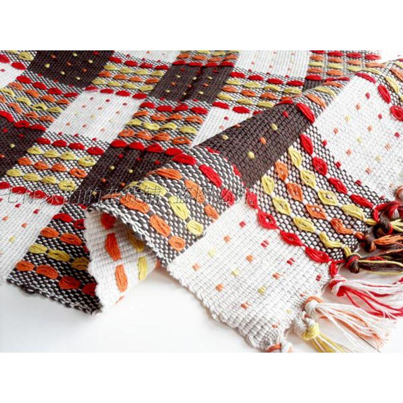 

Хлопковый плетеный ковер с кисточками Ковер для спальни Коврик для пола Подушка для окна Настольная дорожка Скатерть Этнический стиль Тканевый коврик для дивана Bohemia s Cafe 45 × 70cm