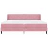 Boxspring Bed with Headboard Pink 200 X 200 Cm Velvet