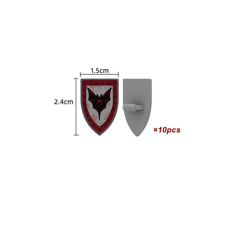 MOC Medieval Building Blocks Soldier Figures Weapons Accessories Armor Shield Flag Transport Ox Horse Mini Brick Toy Gift X010