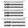 3D ABS V6 V8 V12 COMPRESSOR Car Side Emblem Trunk Badge Sticker For Mercedes Benz W212 W213 W204 W205 W168 W176 CLK GLA G63 G500