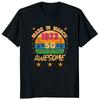 50 Year Old Gifts Graphic Tshirts Vintage 1973 Limited Edition 50th Birthday Shirt Men Clothing Classic Women TShirt Casual Tee