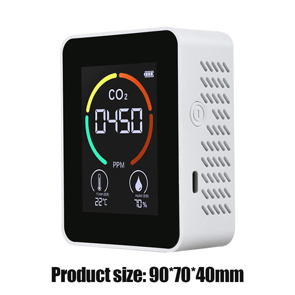 3 in 1 Carbon Dioxide Concentration Detector Semiconductor Sensor Co2 Meter Portable for Agricultural Production Greenhouse Tool