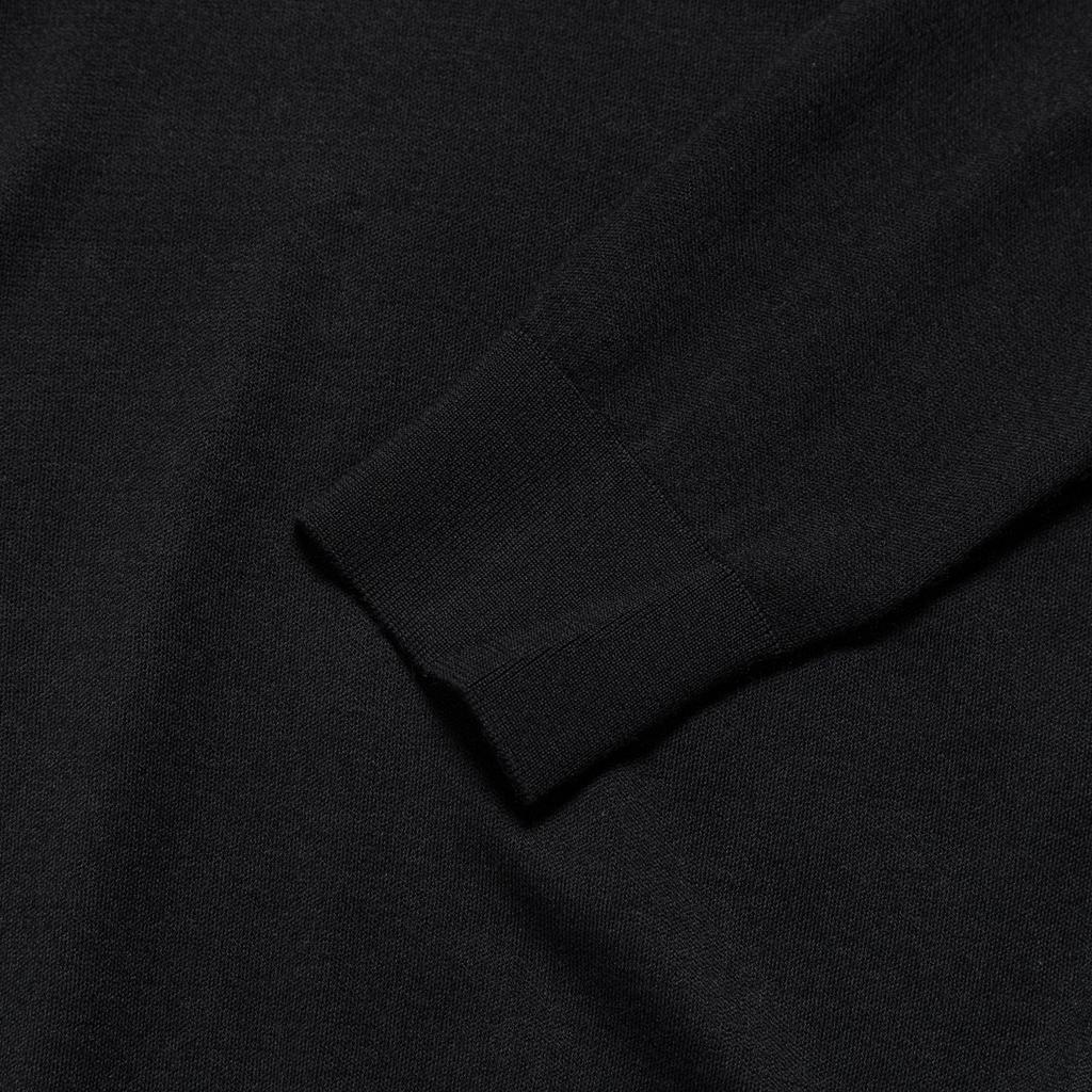 Nike Solid Color Pullover Long Sleeve Polo Men Tops Black DV7462-010