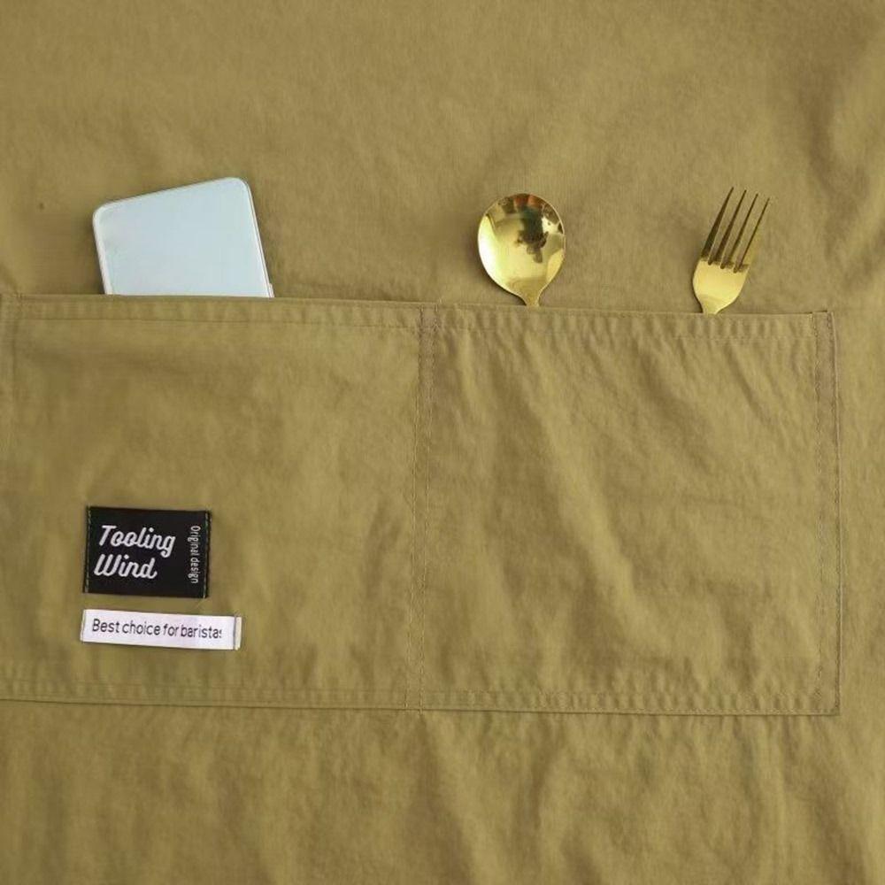 Langärmige Küchenschürze Wasserdicht Catering Arbeitskleidung Kaffeehaus Schürzen für Heimküche