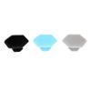 Men Silicone Face Scrubber Ergonomic Grip Portable Deep Facial Cleansing Scrubber for All Skin Types Black Blue Gray