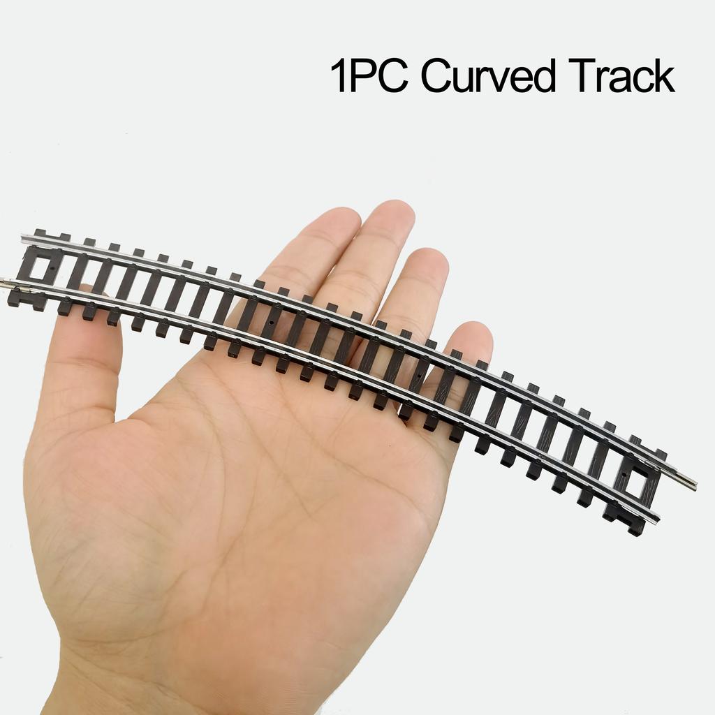 1/2/4pcs 1/87 Ho scale Model Train Track miniature railway trackcan be powered curved track Left Right turnout track model