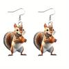 Acrylic Squirrel & Acorn Earrings: Perfect for Christmas or Daily Wear for Women