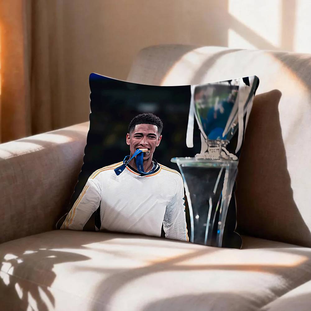 Football JJude BBellinghams   Pillow Case Pattern Printed Pillowcase For Living Room Sofa Cushion Cover