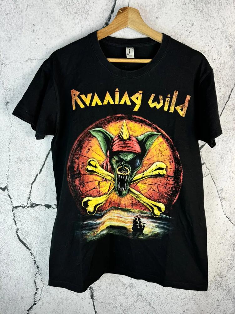 Vintage RUNNING WILD Vintage Band T-Shirt skulls FL0964 Unisex T-Shirt XXXXL