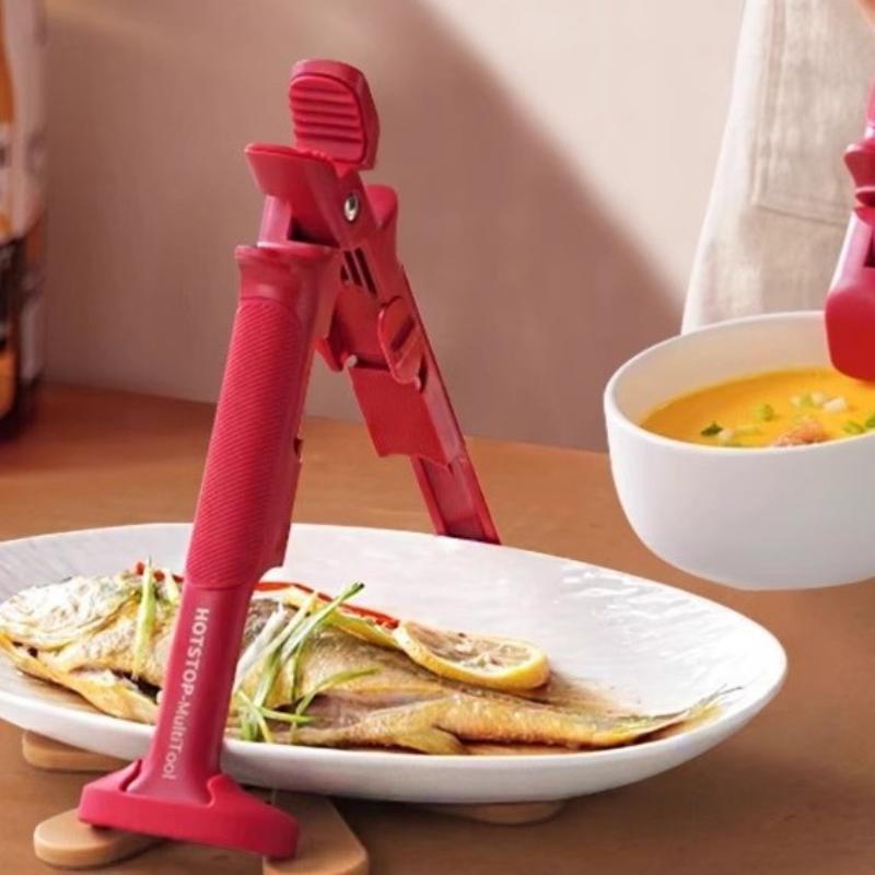 Anti-Scald Clip Silicone Kitchen Anti Scald Plate Bowl Dish Pot Holder Anti-Hot Clip Lifter Kitchen Accessories Gadget