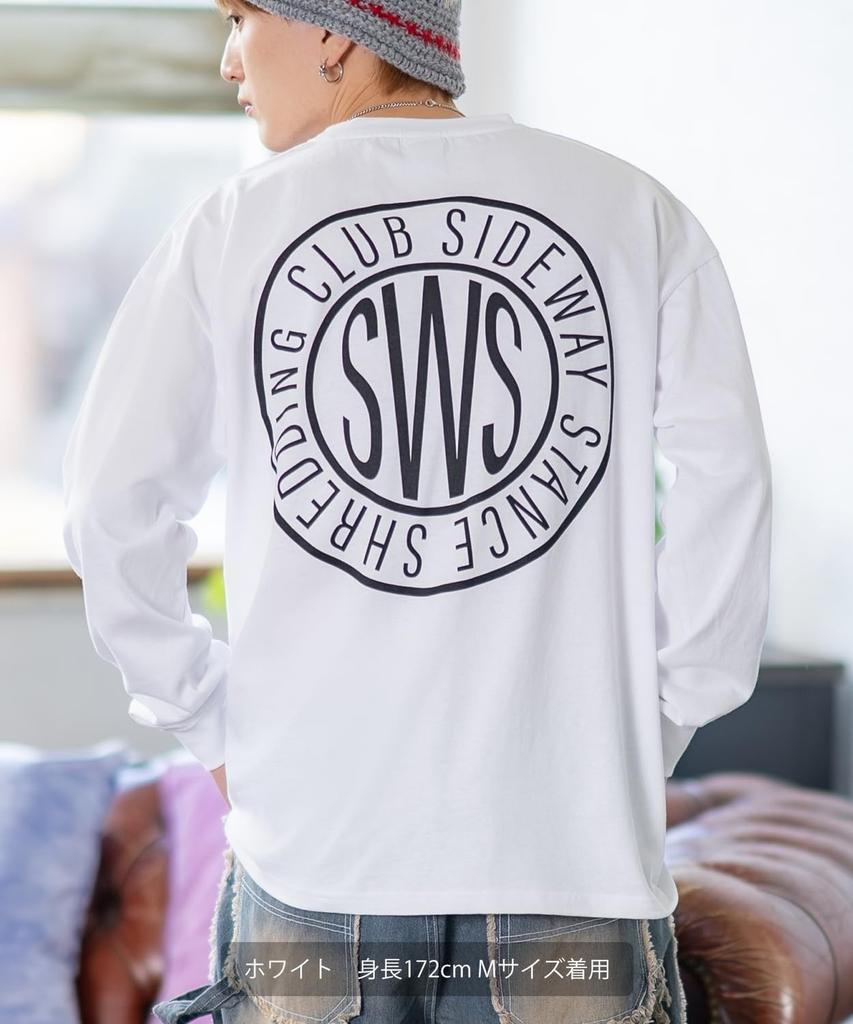 IMPROMES Casual SIDEWAYSTANCE Circle Logo Long Sleeve T-Shirt, Men's, Black