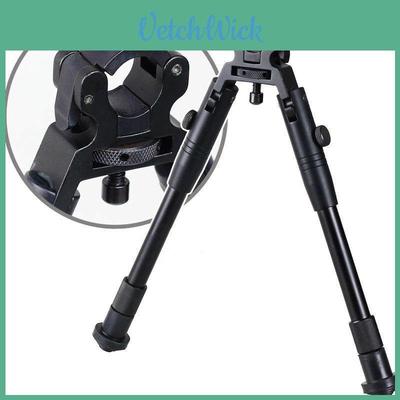 Universele camera-bipod van aluminiumlegering, compacte steun voor buitenfotografie en gebruik met telescopen.