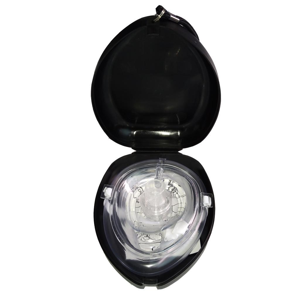 Schwarze HLW-Beatmungsmaske mit Einwegventil für Erste Hilfe