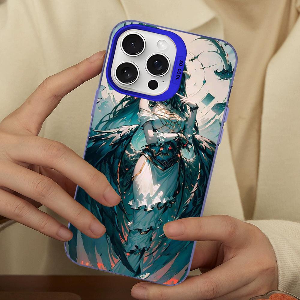 Anime Overlord Albedo Phone Case For IPhone 16 15 14 13 12 11 Pro Max X XR XSMAX 8 7 Plus Matte Shockproof Back Cover