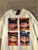 Unisex Japanese Retro Nezha Cartoon Cotton T-Shirt - Summer Loose Fit