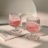 Vertical Striped Short Stem Glass
