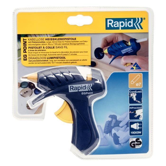Cordless Glue Gun - RAPID - EGPoint - 8mm Nozzle - Removable Cord - Battery Included