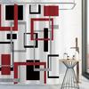 Black And White Shower Curtains Black Grey Geometric Abstract Mid Century Modern Minimalist Fabric Curtain For Bathroom Decor