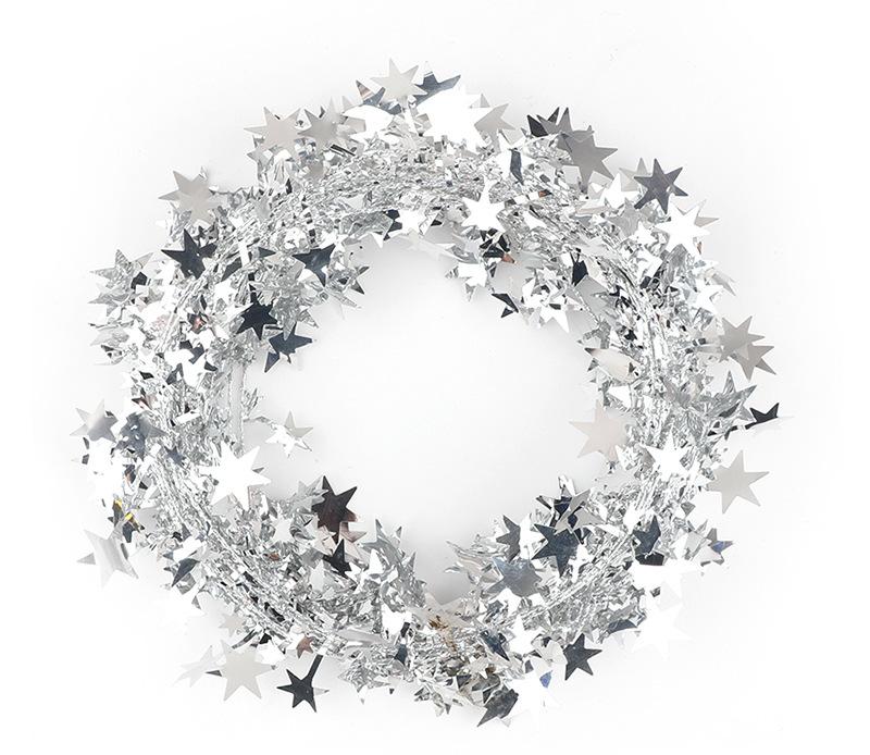 2 Stück Festival Fünfeckiger Sternförmig 7,5 Meter Drahtschleife Dekoration Weihnachtsbaum Heim Atmosphäre Party Spaß Dekoration