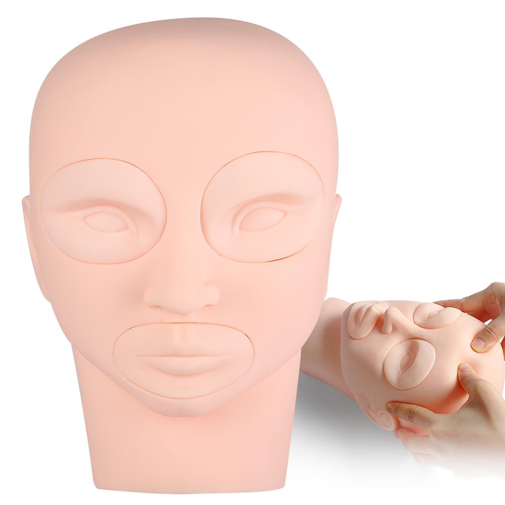 Training Head Mold Eyelash Grafting Head Model Mannequin Head Makeup Tattoo Practice HeadTattoo Practice Detachable Head