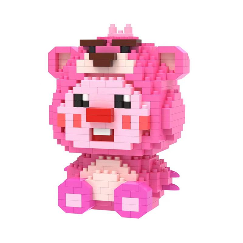 

Non-Toxic Miniature Small Particle Assembled Building Blocks Educational Toy Little Beaver Cartoon Animation Children S Ornament Gift NO box