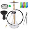 Alpahs Hookah Model S Stoving Paint Shisha with Glass Base Shisha Bowl Charcoal Holder Disposable Mouthpiece Hookah Accessorie