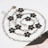 Four-leaf Clover Flowers Metal Waist Chain Women's Retro Bohemian Dress Accessories Decorative Belt Women