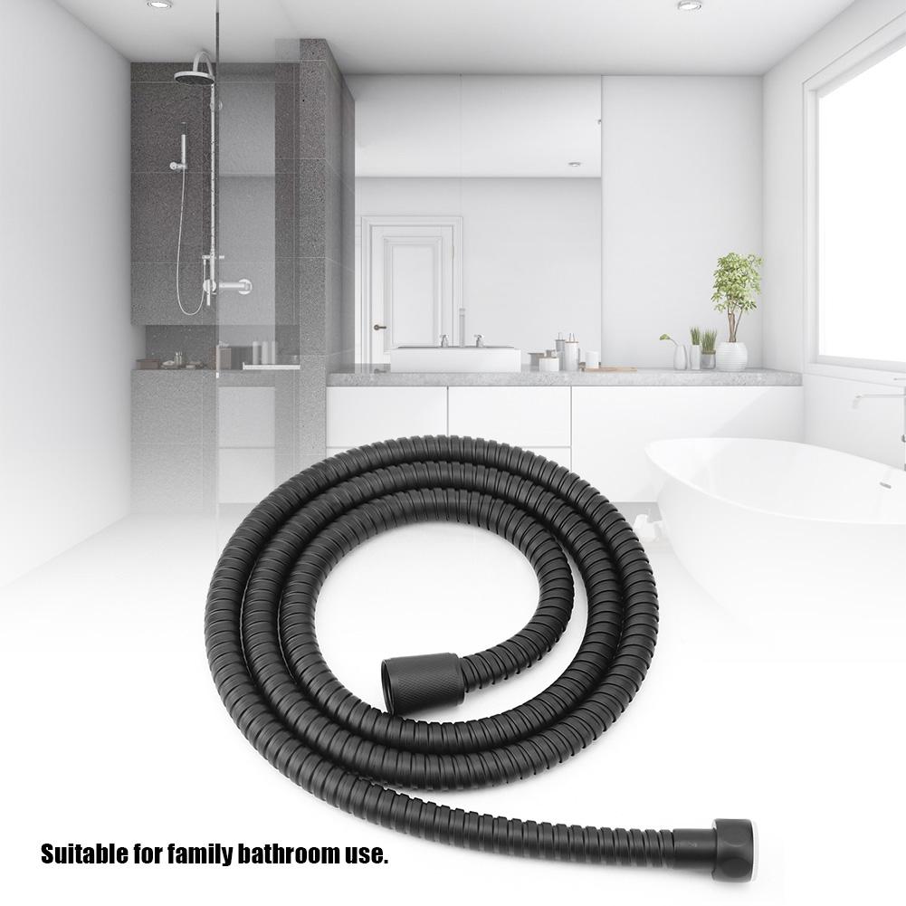 1.5m Matte Black High Pressure Stainless Steel Flexible Shower Hose Pipe Bathroom Accessory