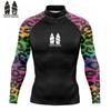 T-shirt Surfing Suit UPF50 Sunscreen Beach Swimsuit Diving Jellyfish Long Sleeve Split Top