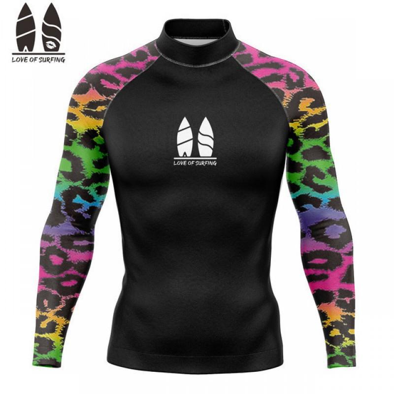 T-shirt Surfing Suit UPF50 Sunscreen Beach Swimsuit Diving Jellyfish Long Sleeve Split Top