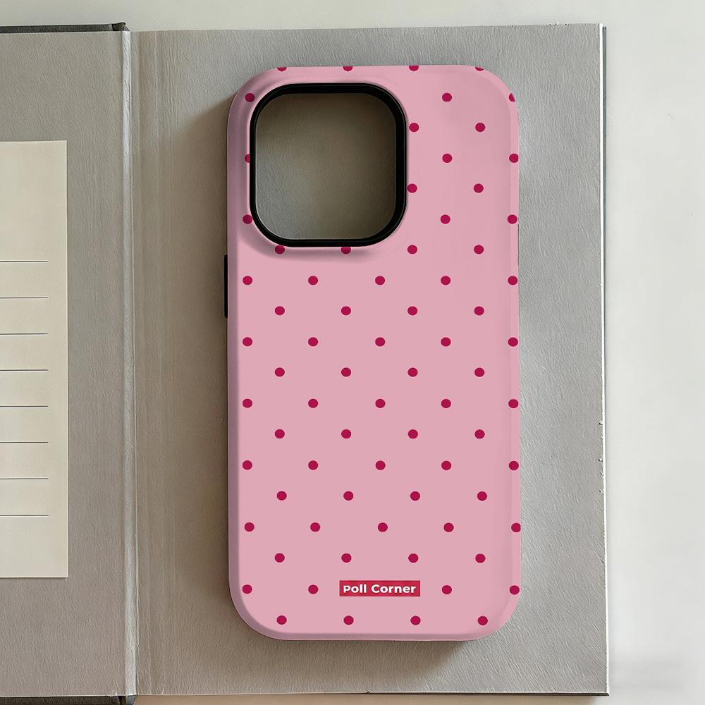 Custodia Lussuosa Y2K a Pois per iPhone 17 16e 16 15 14 13 12 11 X XS XR XSMAX 7 8 Air Pro Max Plus Lussuosa a Doppio Strato