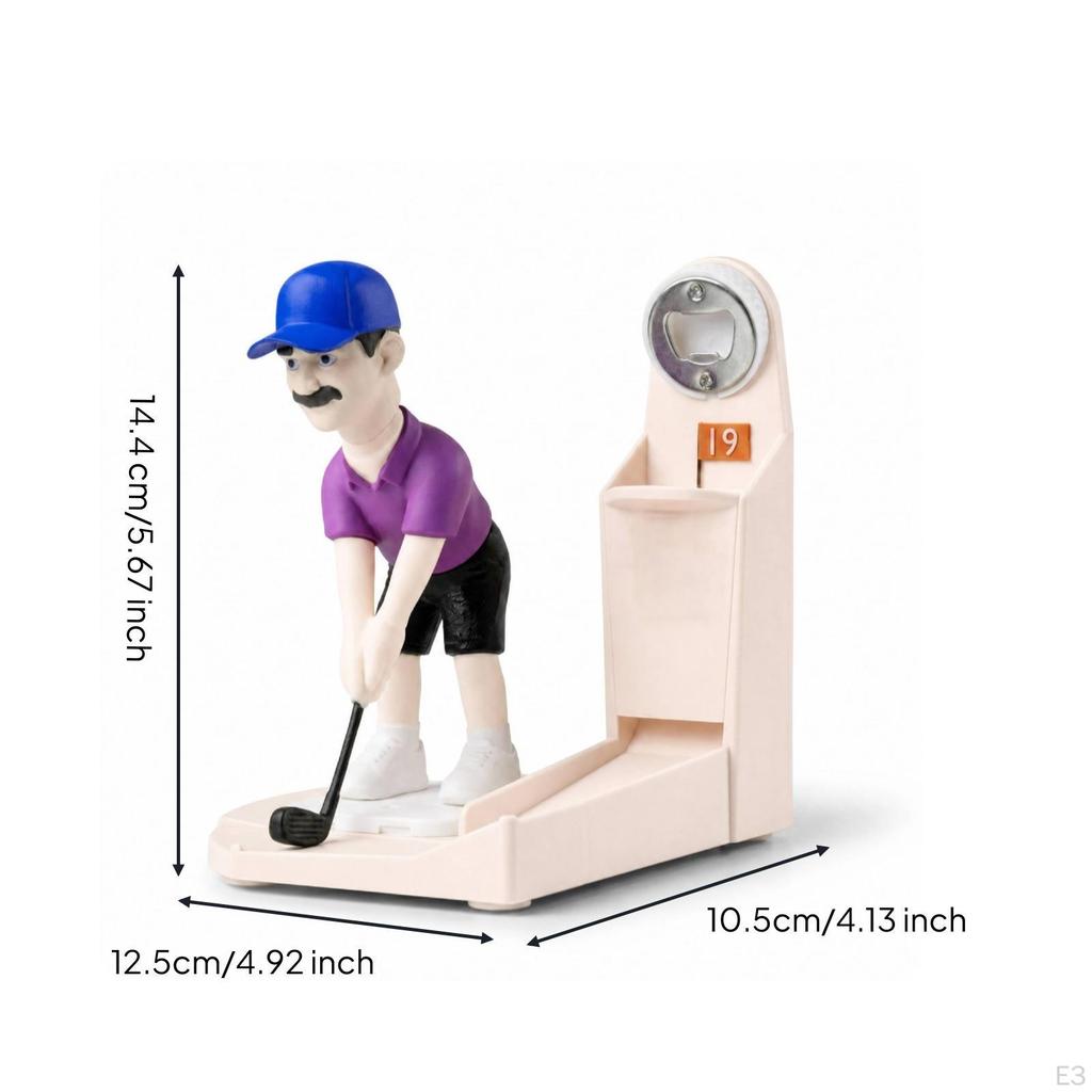 Golfer Bottle Opener Standing GolfThemed GiftReady Figurine for Golfers, Home