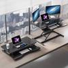 Height and width adjustable, sit-stand dual-purpose, double-layer standing desk, standing desktop workstation for laptops