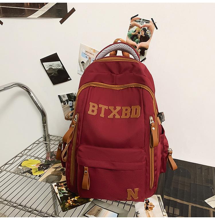 Large-capacity multi-layer schoolbag, junior high school students, girls, boys, high school students, load reduction ridge protection