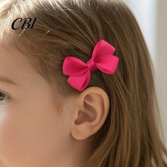 Toddler Hair Bow Clips 10Pcs Baby Clips, Bows, Fully Covered Barrette Grosgrain Ribbon Clip Everyday for Toddlers Pins Girls Infants & Toddlers, Soft