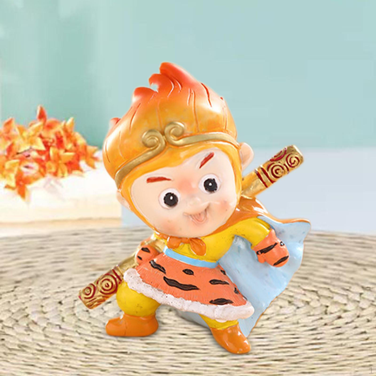 

Статуэтка мультяшной обезьяны, миниатюрная статуэтка из смолы, украшение для дома, скульптура, фигурка животного Blue Cloak