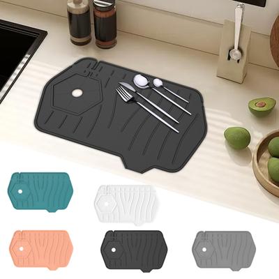 Protection d'évier en silicone Protection de cuisine pour évier Prévention Tapis de robinet pour évier de cuisine Protection de robinet, Tapis d'égouttage Tapis de robinet pour évier de cuisine