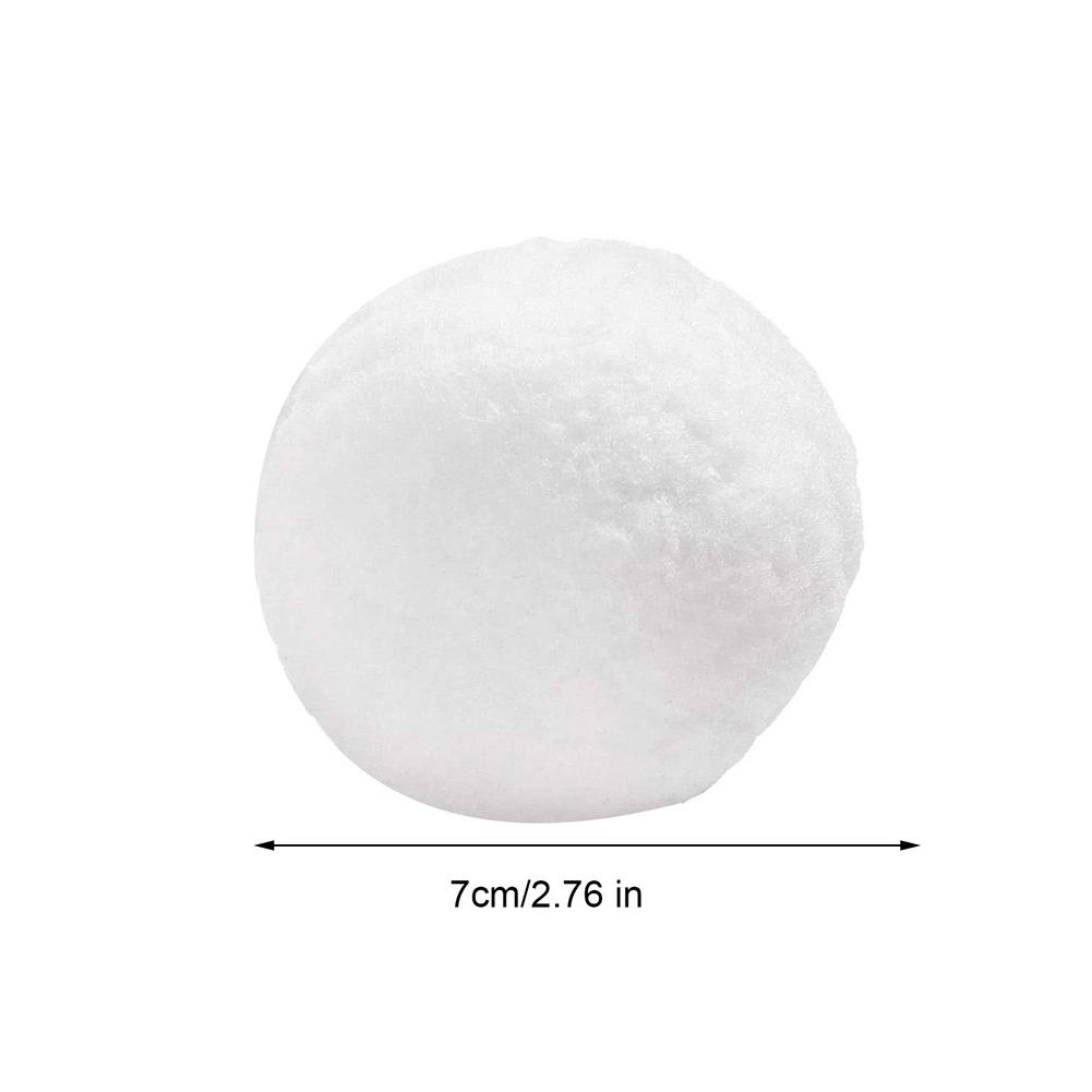 50pcs 7cm Simulation Christmas Snowball Xmas Tree Ornaments Indoor Realistic Fake Soft Snowballs For Battle Game Educational Toy
