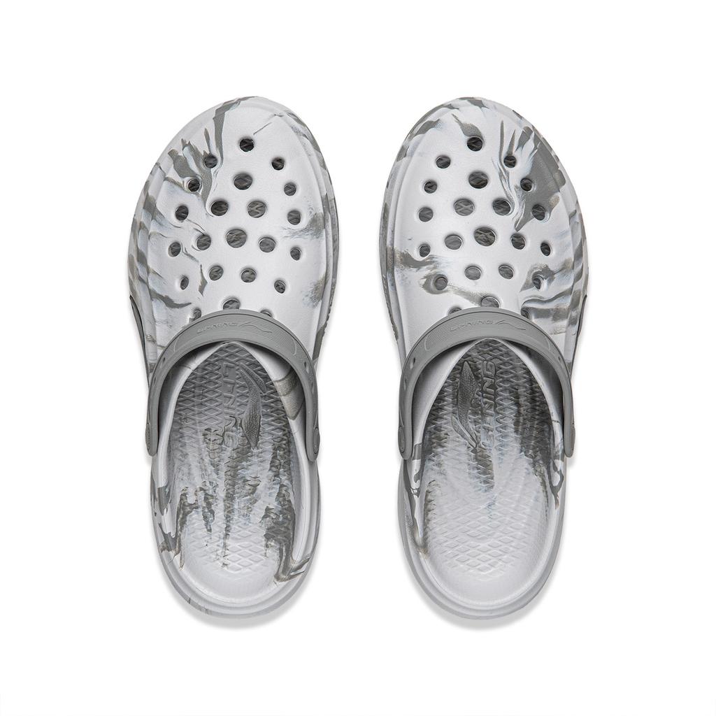 Li Ning Soda Comfortable Lightweight Stylish Breathable Dry Thick Sole Increased Height Wear Resistant Non Slip Shock Absorbing Clogs AGUW005-4