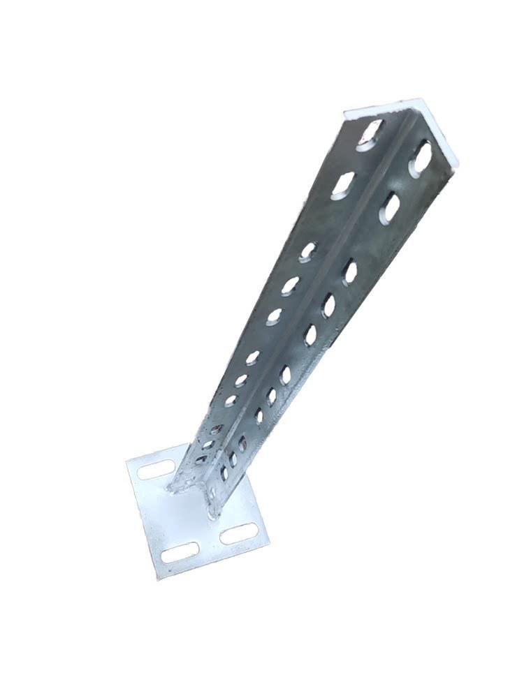 Hot-Dip Galvanized T-Shaped Angle Iron Bracket for Bridge Rack Support and Wall Fixing.