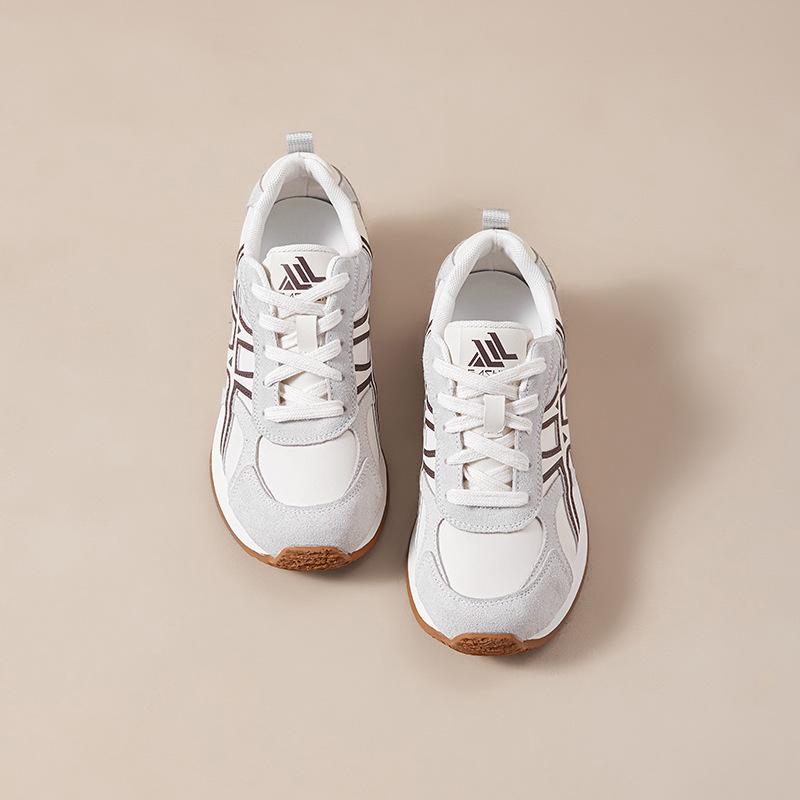 2025 Early Autumn New Forrest Gump Shoes Women's Casual Sports Dad Shoes Women's Platform Leather Breathable Comfortable Retro Jogging