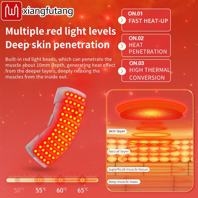Red Light Bead Heated Elbow Protector Relieves Arthritis Tennis Elbow Pain Fits Elbows Calves Abdomen Soles