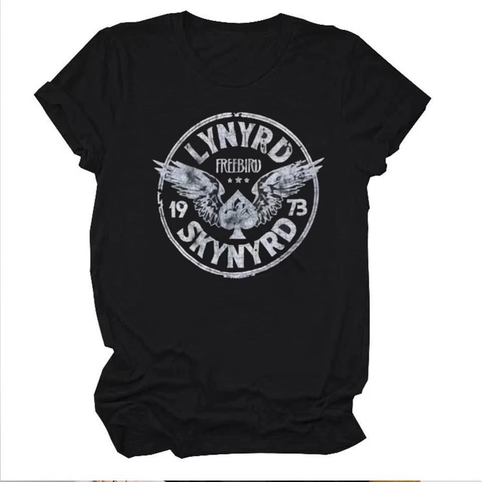 Retro Lynyrd Skynyrd Free Bird 1973 Shirts Vintage Lynyrd Skynyrd Rock Band Tee Unisex T-Shirt L