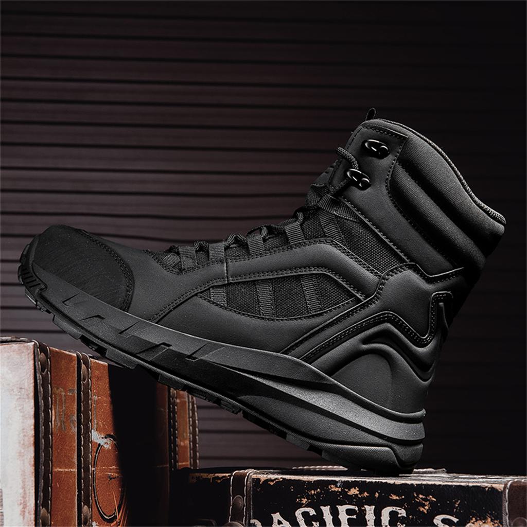 TUINANLE High-Top Hiking Shoes Safey Boots Unisex Large Sizes Perfect for Autumn Men Outdoor Walking Boots