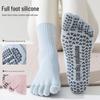Women's Anti-Slip Yoga Toe Socks, Mid-Calf To Over-the-Knee Pilates and Fitness Socks